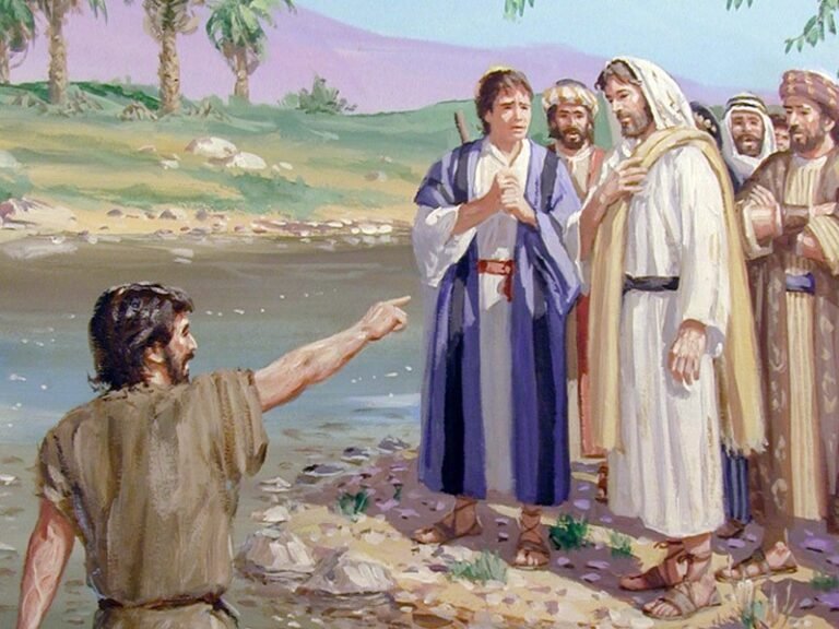 Juan señala a Jesús como El cordero de Dios